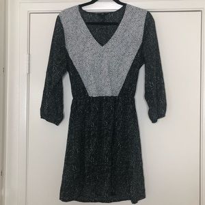 H&M Abstract Polka Dot Long Sleeve VNeck Dress 6